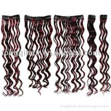 deep wave clip in human hair extension